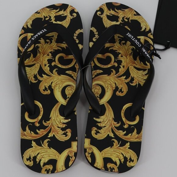 Versace Couture Flip Flops Size 11 - Picture 7 of 12